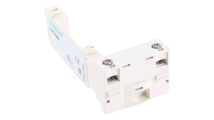 Kit di cablaggio Schneider Electric LAD4BB per contattori Serie LC1, compatibile con potenze da 22-80kW, montaggio diretto su A1 e A2.
