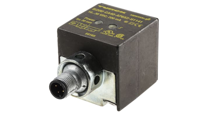 Sensore di prossimità PNP Turck BI20U-CA40-AP6X2-H1141, induttivo, 20 mm, IP67, alimentazione 10-30 V c.c., connettore M12.