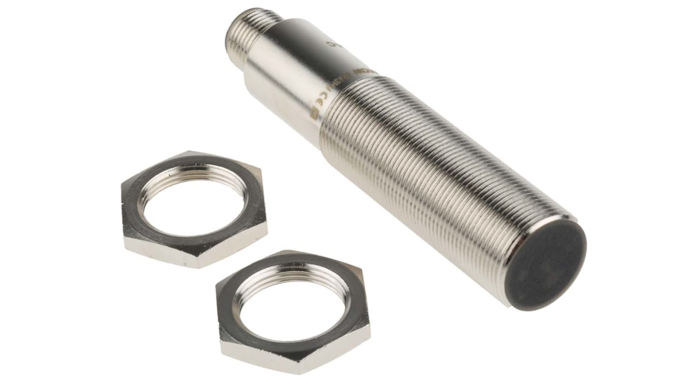 Sensore di prossimità cilindrico PNP BALLUFF BES 516-326-S4-C, M18 x 1, rilevamento 5 mm, IP67, installazione a incasso.