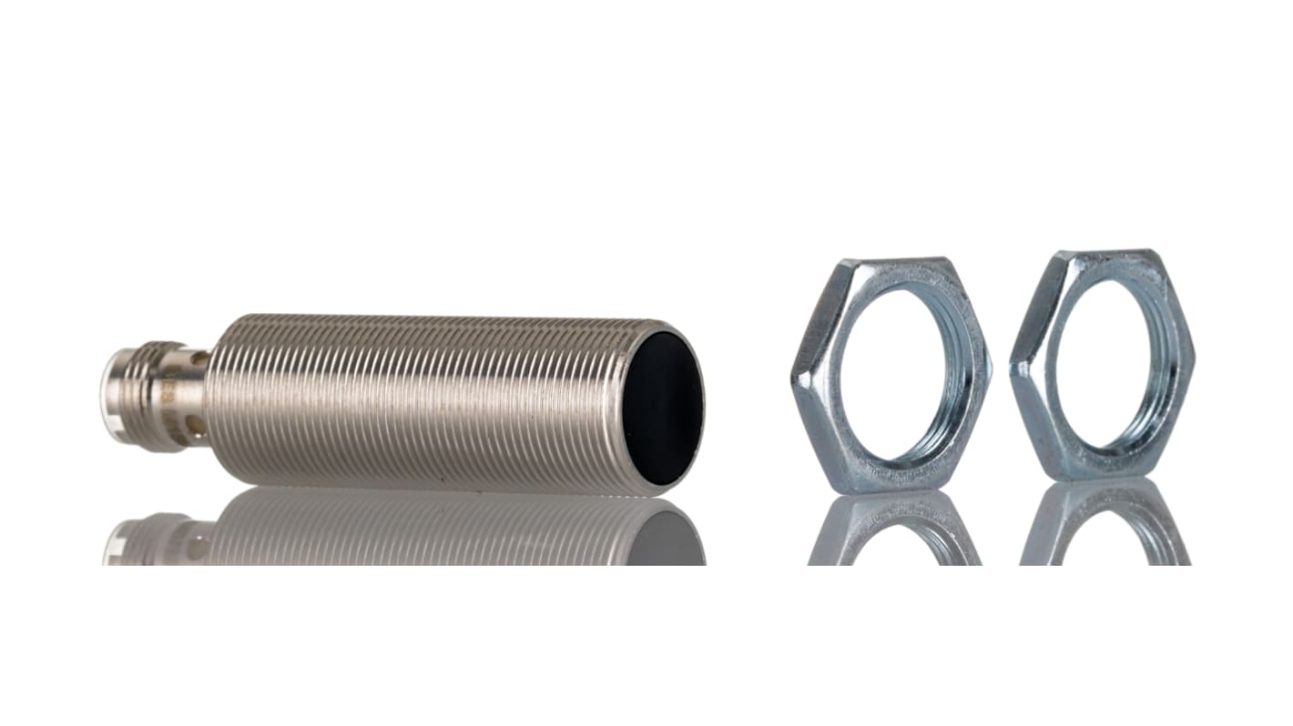 Sensore di prossimità cilindrico PNP BALLUFF BES M18MI-PSC50B-S04G, rilevamento 5 mm, IP67, montaggio a filo, connettore M12.