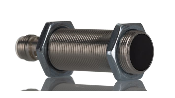 Sensore di prossimità cilindrico PNP BALLUFF BES M18MI-PSC50B-S04G, rilevamento 5 mm, IP67, montaggio a filo, connettore M12.