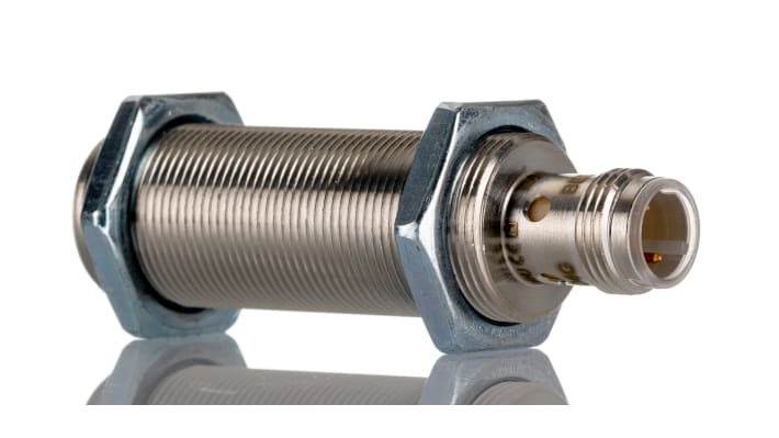 Sensore di prossimità cilindrico PNP BALLUFF BES M18MI-PSC50B-S04G, rilevamento 5 mm, IP67, montaggio a filo, connettore M12.