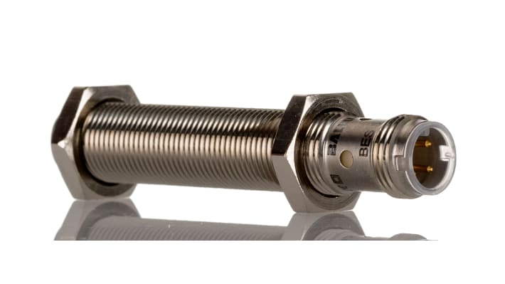 Sensore di prossimità cilindrico PNP BALLUFF BES 516-325-S4-C, M12, rilevamento 2 mm, IP67, acciaio inox, -40/+85 °C.