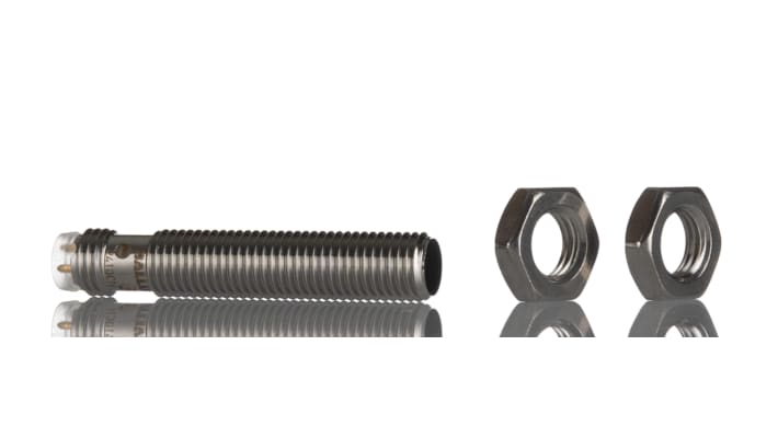 BALLUFF BES 516-324-G-E5-C-S49, sensore induttivo cilindrico PNP M8, rilevamento 1,5 mm, IP67, acciaio inox, -25/+70 °C.