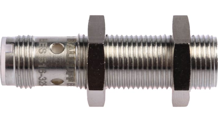 Sensore di prossimità cilindrico PNP BALLUFF BES516-325-G-E5-C-S4, montaggio a filo, rilevamento 4 mm, IP67, alimentazione 10-30 V c.c.