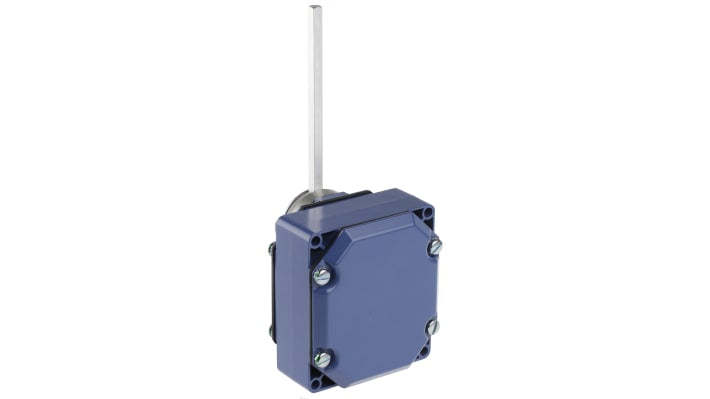 Interruttore di fine corsa leva Telemecanique Sensors XCRE18, 2NA e 2NC, protezione IP54, dimensioni 95mm x 85mm x 53mm.