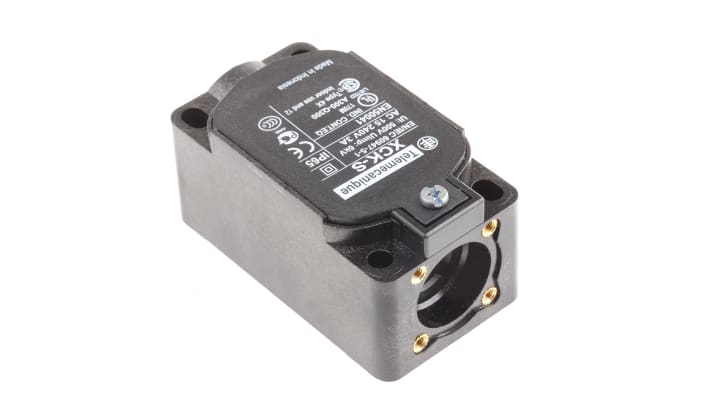Interruttore di fine corsa leva NO/NC Telemecanique Sensors XCKS159, tensione 240V, corrente 3A, grado di protezione IP65. Dimensioni 72.5x40x36mm.