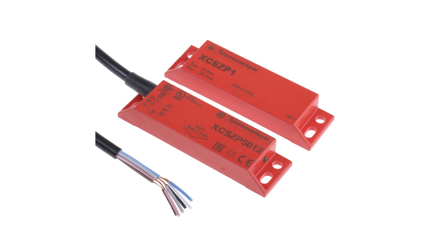 Interruttore di sicurezza senza contatto Telemecanique Sensors, 24V cc, IP66/IP67, dimensioni 88x34x13 mm, attuatore codificato incluso.