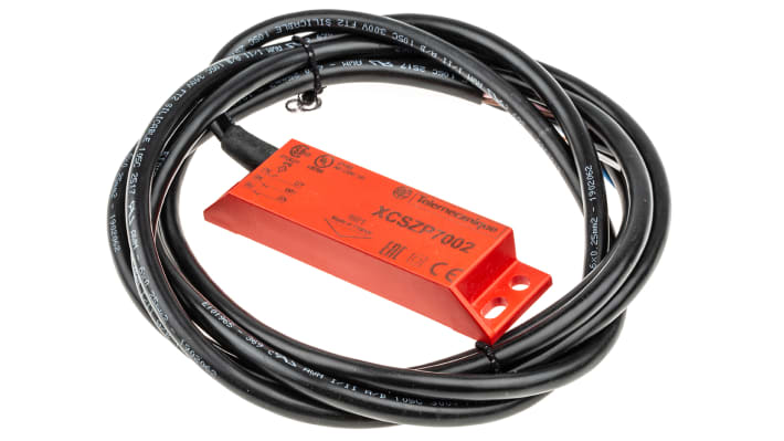 Interruttore di sicurezza senza contatto Telemecanique Sensors XCSDMP7002 - 24V cc, NA, Cavo. Protezione IP66 per macchine e sistemi robotici.