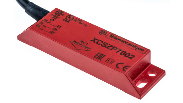 Interruttore di sicurezza senza contatto Telemecanique Sensors XCSDMP7002 - 24V cc, NA, Cavo. Protezione IP66 per macchine e sistemi robotici.
