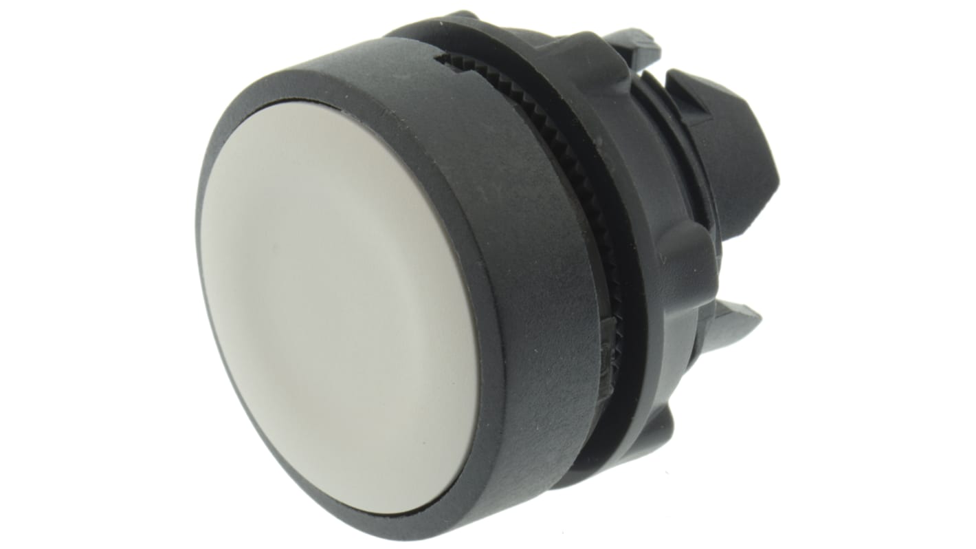 Attuatore pulsante Schneider Electric ZB5AA1, rotondo, diametro foro 22mm, bianco, protezione IP66/IP67/IP69K, temperatura -40/+70°C.