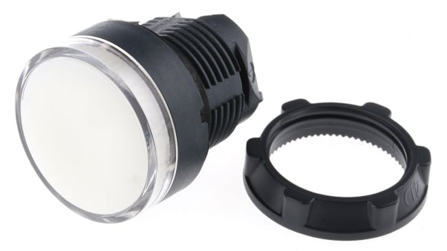 Blocco contatti luminoso Schneider Electric ZB5AW31, serie Harmony XB5, per pulsanti con ritorno a molla, compatibile con stazioni XAL.