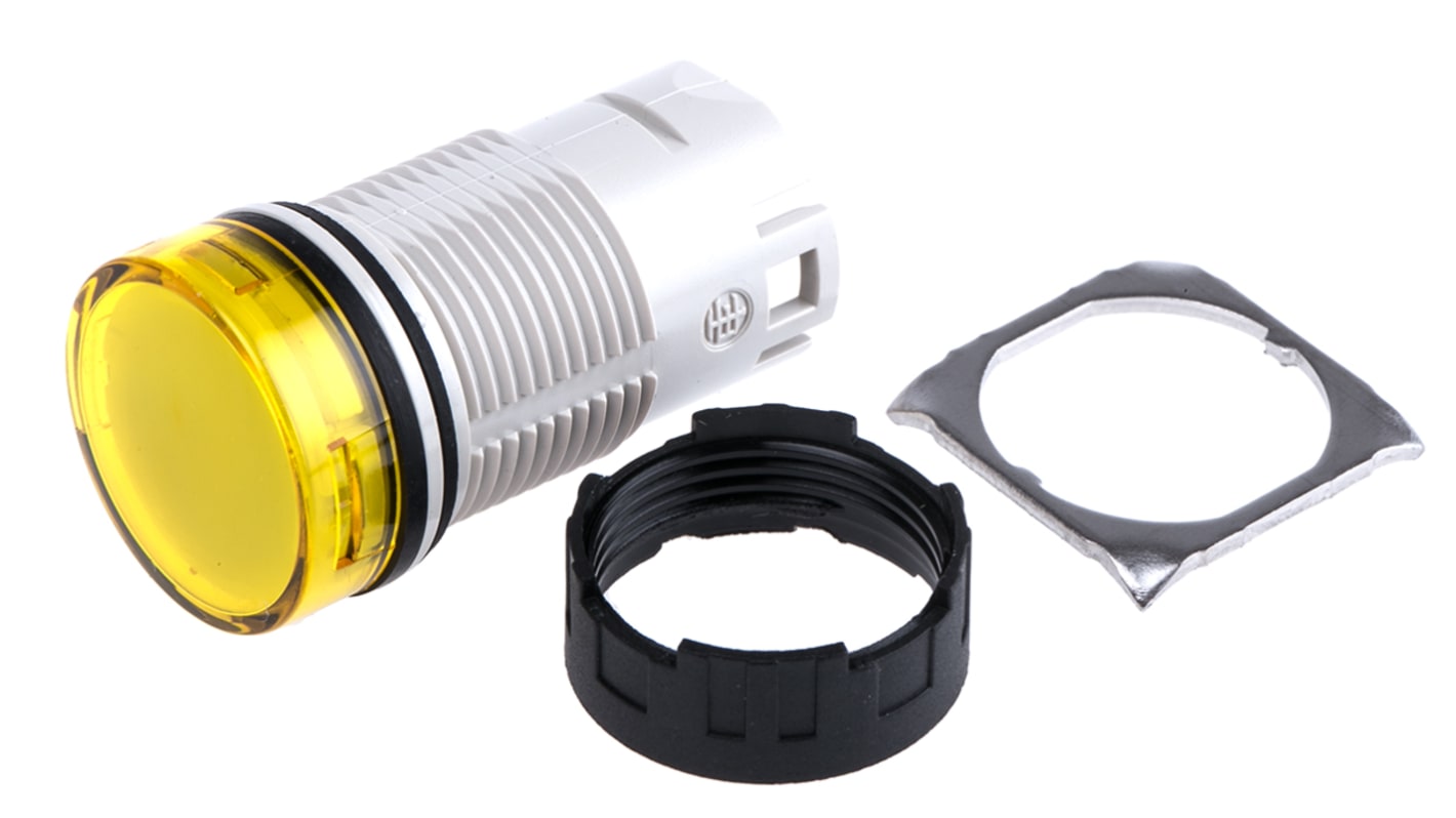 Testa spia circolare Harmony XB6 Schneider Electric ZB6AV5 - Giallo, IP65, 16mm, Montaggio a pannello. Ideale per condizioni da -25 °C a +70 °C.