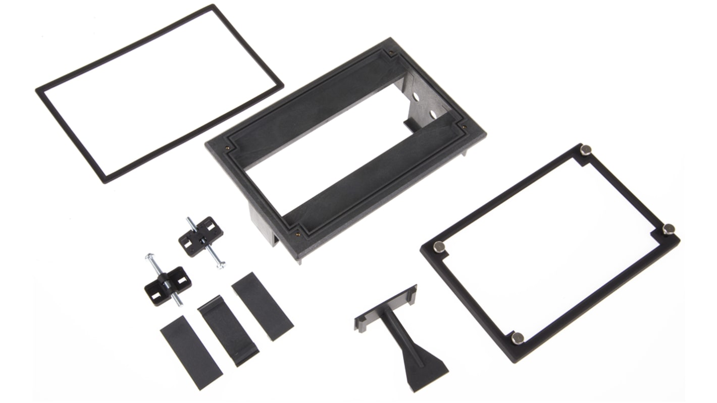 Kit di montaggio Siemens 6AG1057-1AA00-0AA1 per Serie LOGO, per installazione su guide standard, dimensioni 90x72x55 mm, protezione IP65.