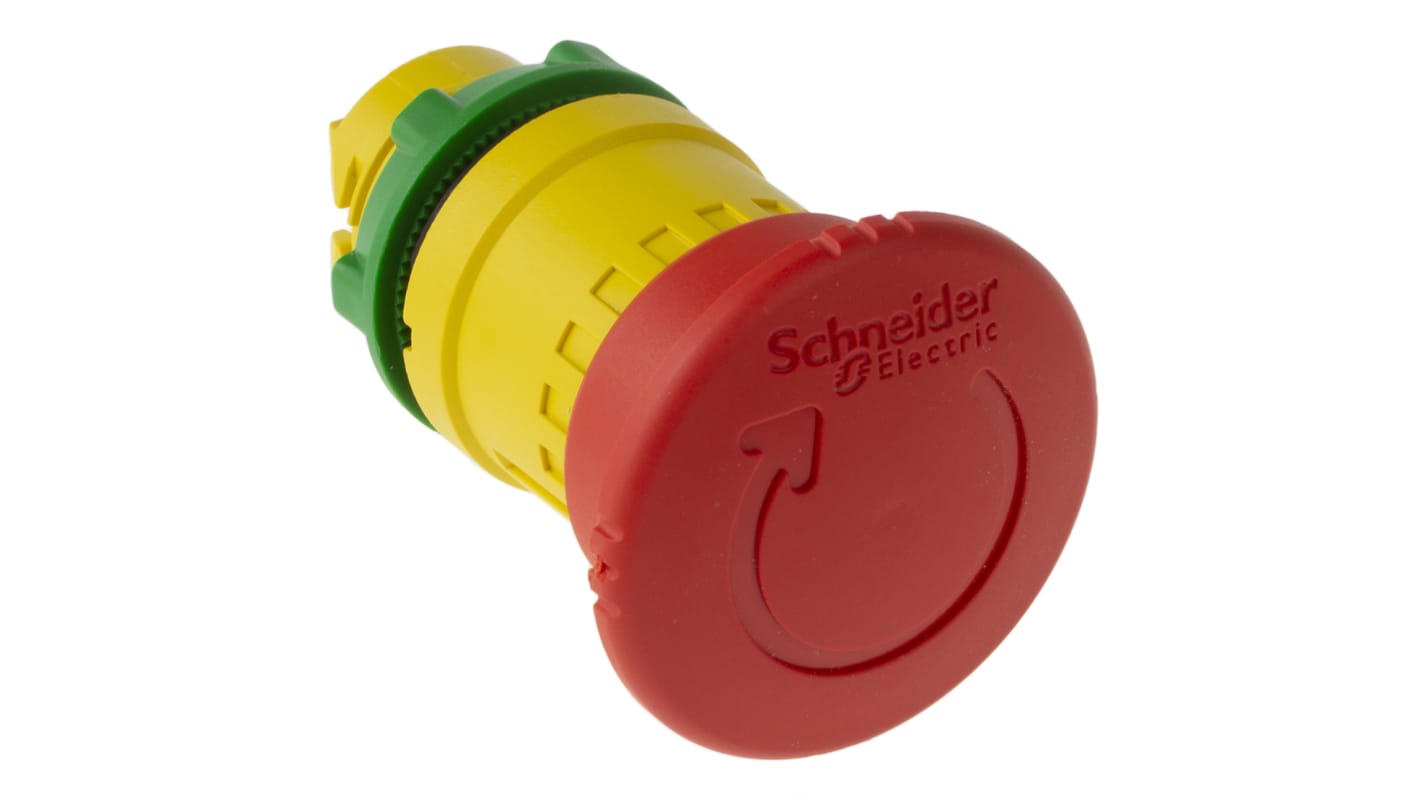 Pulsante di arresto di emergenza Harmony XB5 Schneider Electric ZB5AS844, Montaggio a pannello Ø 22mm, resistente, conforme agli standard IEC, IP69K. Per applicazioni industriali.