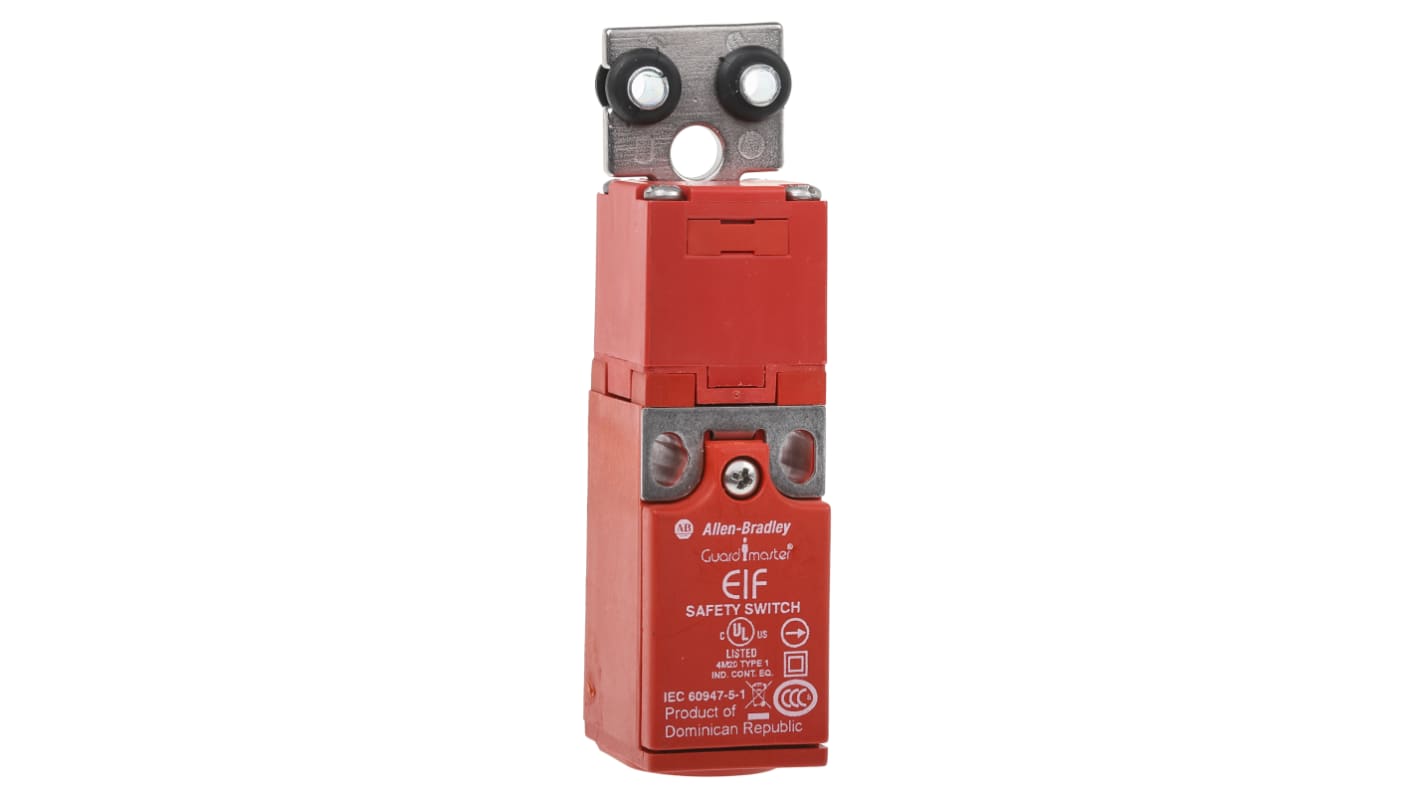 Interruttore di interblocco di sicurezza Allen Bradley Guardmaster 440K-E33036, a chiave, grado di protezione IP67, dimensioni 75mm x 25mm x 29mm.