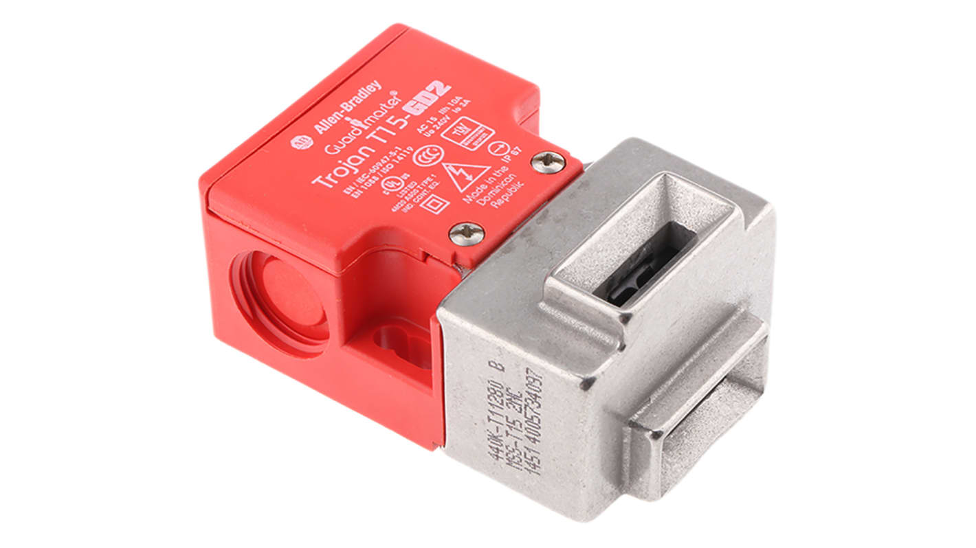 Interruttore di interblocco di sicurezza Allen Bradley Guardmaster 440KT11280, 2NC, IP67, dimensioni 75 x 32 x 52 mm, per tensione fino a 600V.