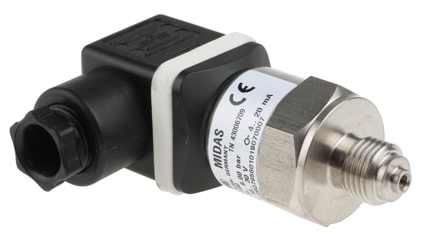 Sensore di pressione relativa Jumo 401001/000-458-405-502-20-601-61/000, 6bar, uscita 4-20 mA, custodia in acciaio inox.