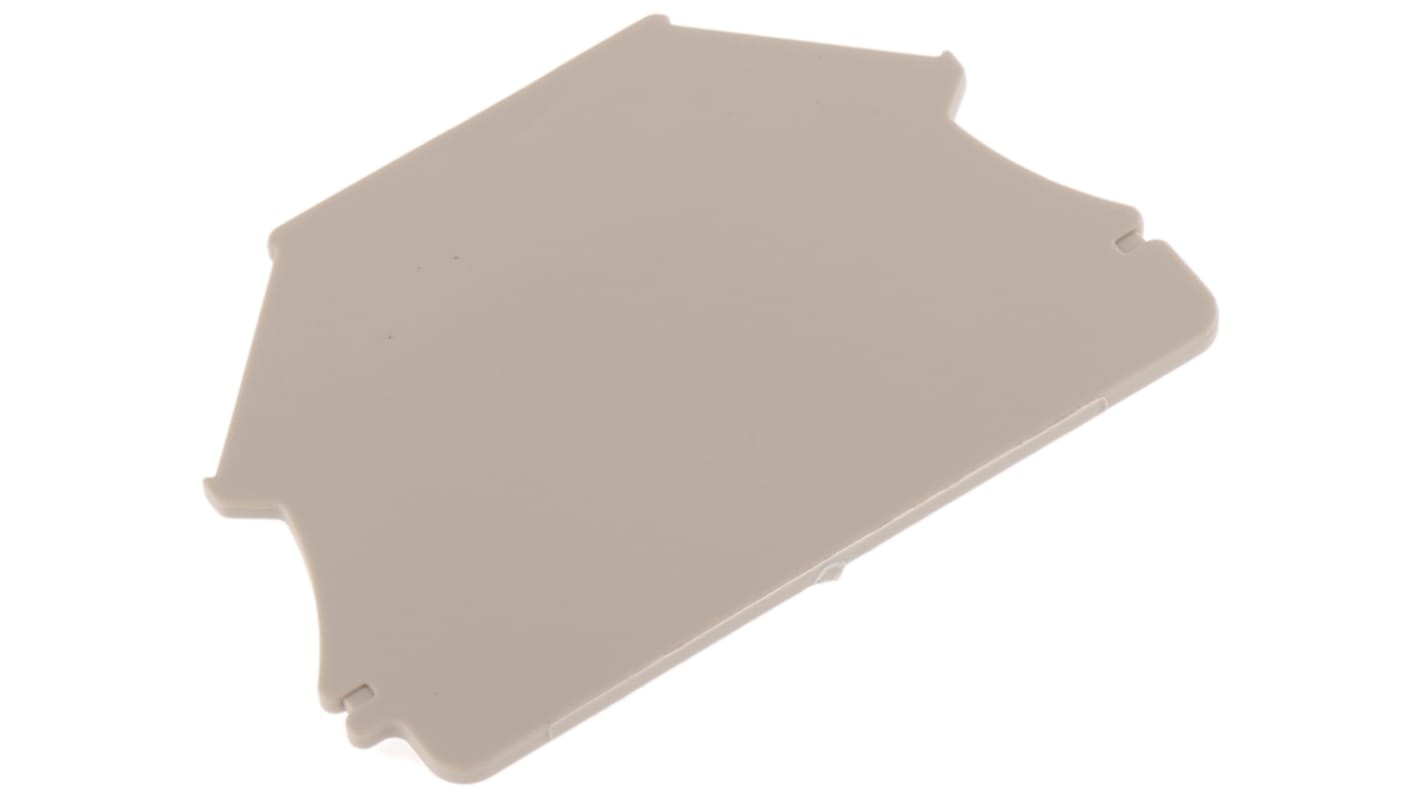 Piastra terminale Weidmüller 1060000000 in Wemid beige scuro - Serie W - Protezione da polvere e umidità per terminali elettronici. Ideale per impianti e telecomunicazioni.