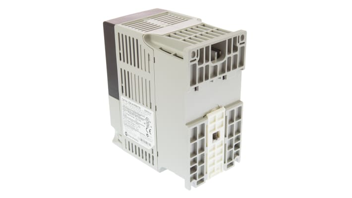 Allen Bradley 22A-A1P5N114, inverter monofase 0,2 kW, 230 V, montaggio su guida DIN, dimensioni 152x80x136 mm.