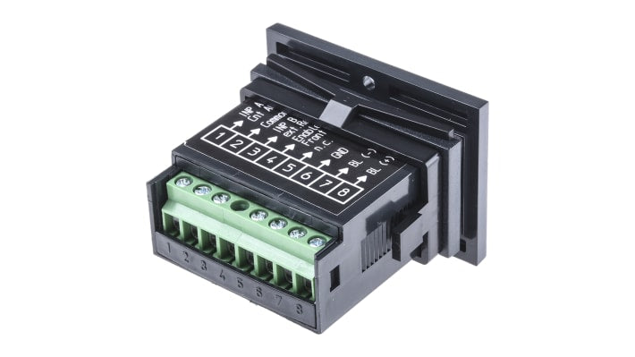 Contatore Kübler 6.130.012.863, LCD 8 cifre, alimentazione 10-260 V, montaggio a pannello, grado di protezione IP65.