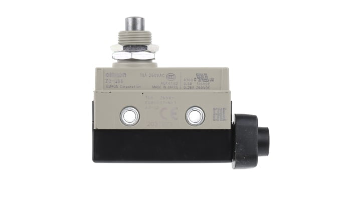 Interruttore di fine corsa Omron ZC-Q55, stantuffo NO/NC, montaggio a pannello, dimensioni 60.2mm x 70mm x 21.7mm, grado di protezione IP67.