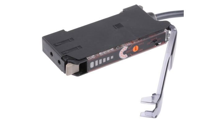 Omron E3X-NA11 2M, sensore a fibra ottica NPN precablato, dimensioni 67,3 x 10 x 31,5 mm, alimentazione 12-24 V c.c.