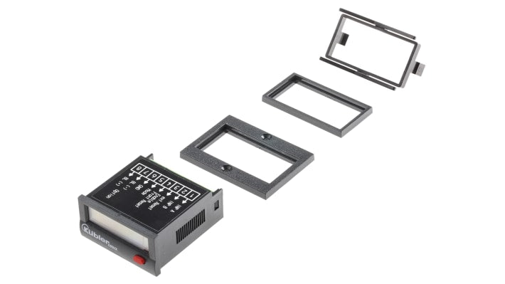 Contatore Kübler 6.133.012.861, LCD 8 cifre, alimentazione 4-30 V c.c., montaggio a pannello, grado di protezione IP65.