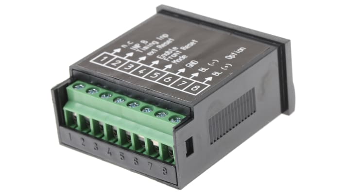 Contatore LCD Kübler 6.135.012.851, 8 cifre, montaggio a pannello, alimentazione 4-30 V c.c., grado di protezione IP40.