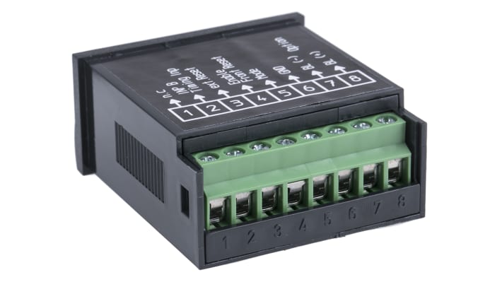 Contatore LCD Kübler 6.135.012.861, 8 cifre, retroilluminato, montaggio a pannello, alimentazione 4-30 V c.c., IP40.