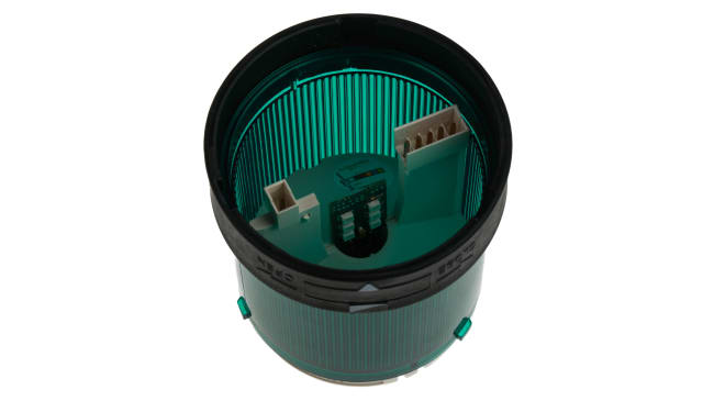 Segnalatore luminoso verde Schneider Electric XVBC2B3, LED costante, IP65, Ø70mm, h 63mm. Ideale per sistemi di protezione macchina, settore edile e gestione del traffico.