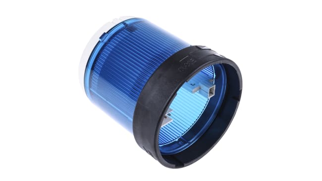 Segnalatore luminoso Schneider Electric XVBC2B6, Blu, 24V ca/cc, IP65, LED, ideale per linee di assemblaggio e ambienti industriali.