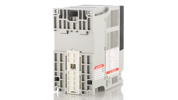 Inverter trifase Allen Bradley 22A-D2P3N104, potenza 0,75 kW, montaggio su guida DIN, dimensioni 152x80x136 mm.