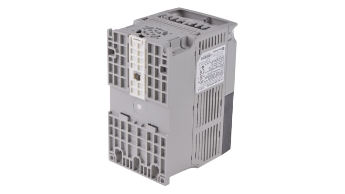 Inverter trifase Allen Bradley 22A-D6P0N104, potenza 2,2 kW, montaggio su guida DIN, dimensioni 100x180x136 mm.
