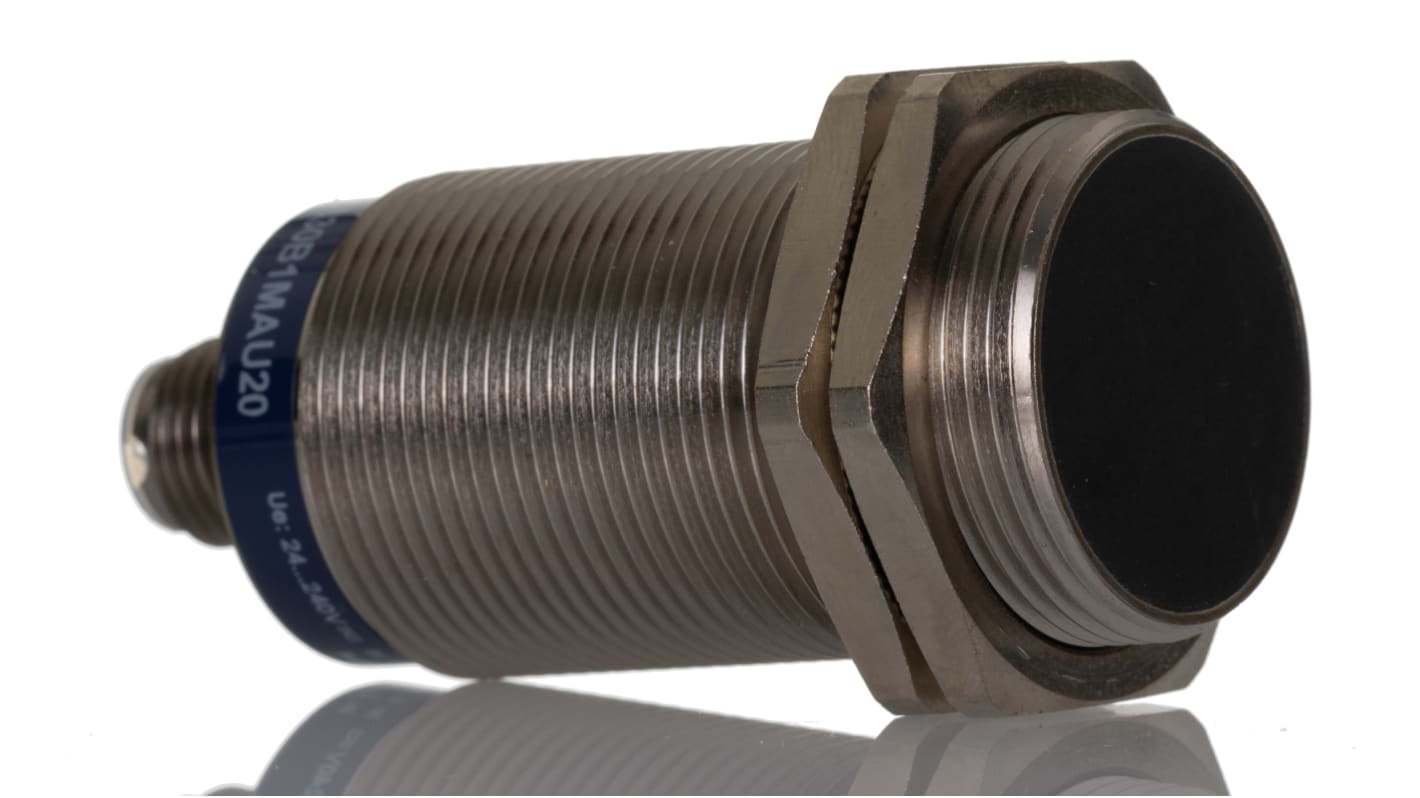 Sensore di prossimità cilindrico Telemecanique Sensors XS630B1MAU20, M30, rilevamento 15 mm, IP67/IP69K, alimentazione 20-264 V.