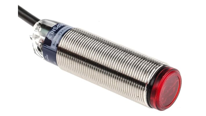 Sensore fotoelettrico cilindrico Telemecanique Sensors XUB0BPSNL2, rilevamento da 120 mm a 15 m, uscita PNP, IP65/IP67.