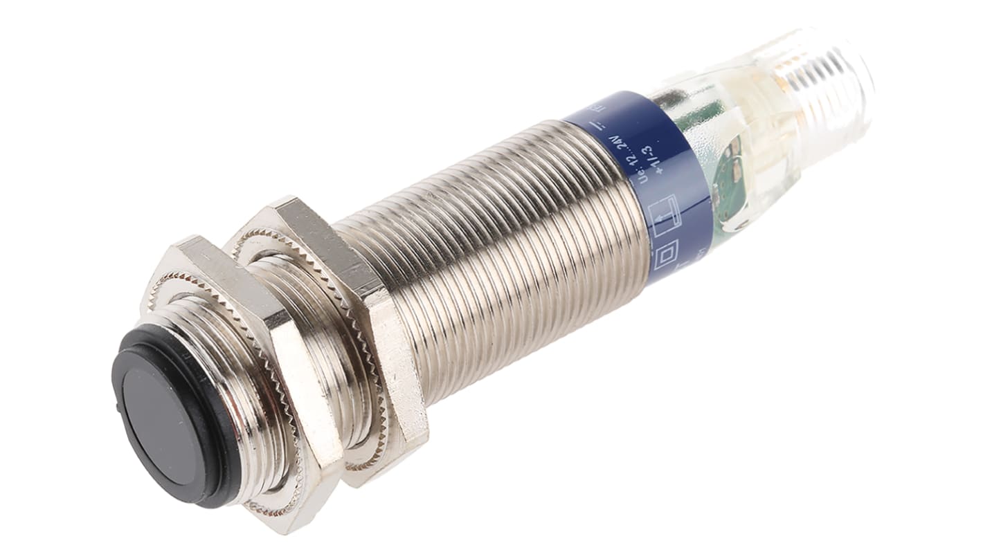 Sensore fotoelettrico cilindrico Telemecanique XUB0BKSNM12T, rilevamento 30m, infrarossi, IP65/67. Ideale per industria e movimentazione materiali.