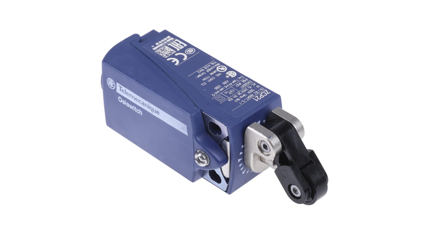 Interruttore di fine corsa Telemecanique Sensors XCKP2121P16, attuatore stantuffo, NO/NC, IP66/IP67, dimensioni 65x31x30 mm.