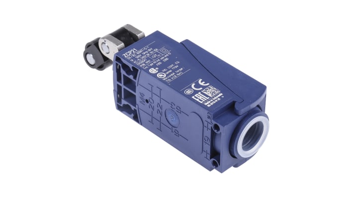 Interruttore di fine corsa Telemecanique Sensors XCKP2121P16, attuatore stantuffo, NO/NC, IP66/IP67, dimensioni 65x31x30 mm.
