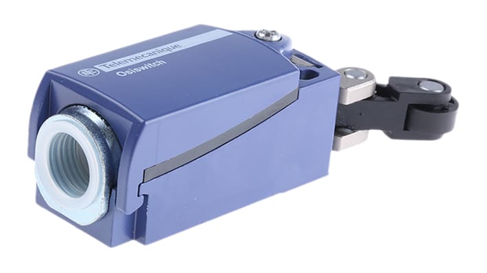 Interruttore di fine corsa Telemecanique Sensors XCKD2127P16, attuatore stantuffo NO/NC, protezione IP66/IP67, dimensioni 73x30x30 mm.