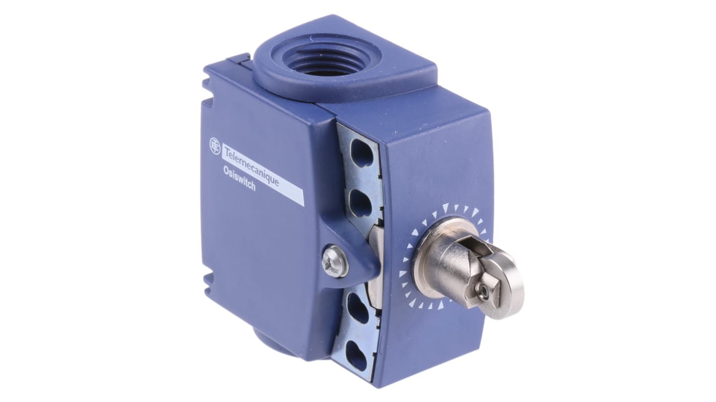 Interruttore di fine corsa Telemecanique Sensors XCKT2102P16, stantuffo NO/NC, 240V, IP66/IP67, dimensioni 58x51x30mm.