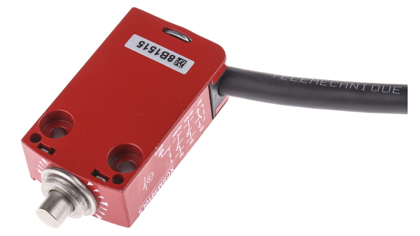 Telemecanique Sensors, interruttore di fine corsa XCSM3910L5, attuatore stantuffo 2NC/1NA, protezione IP66/IP67/IP68, dimensioni 60x30x16 mm.