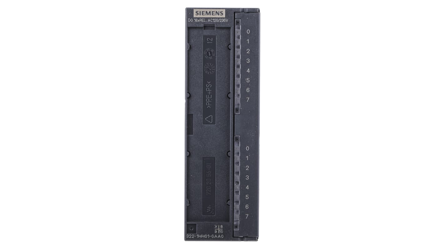 Modulo I/O PLC Siemens 6ES7322-1HH01-0AA0, 16 uscite digitali, ingresso 230V AC - SIMATIC S7-300 Series. Ideale per gestione impianti e lunghe distanze.