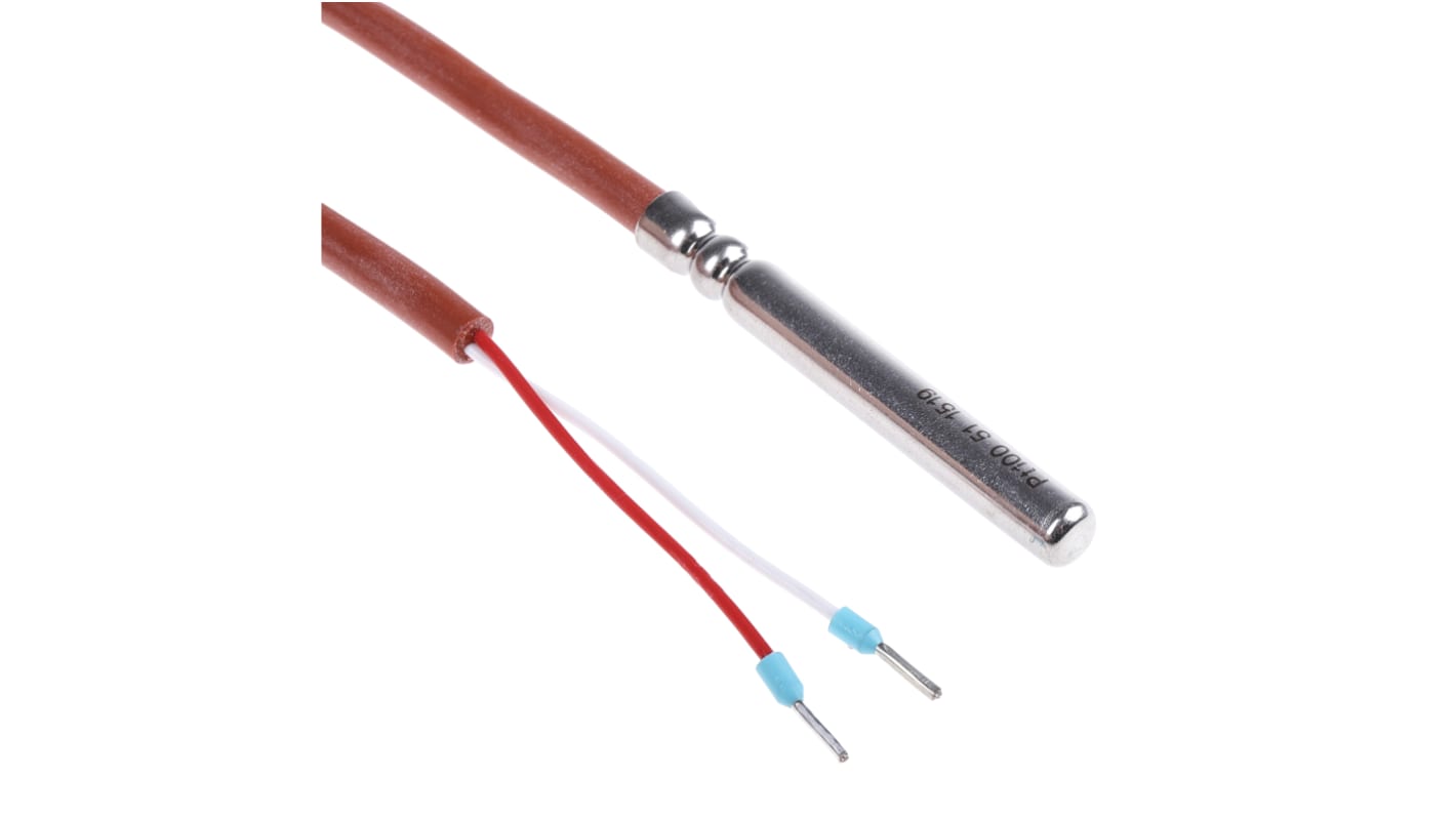 Sensore di temperatura Jumo 902150/10-378-1003-1-6-50-11-2500/000, RTD PT100, sonda 50mm, acciaio inox, -50°C/+180°C, cavo 2.5m.