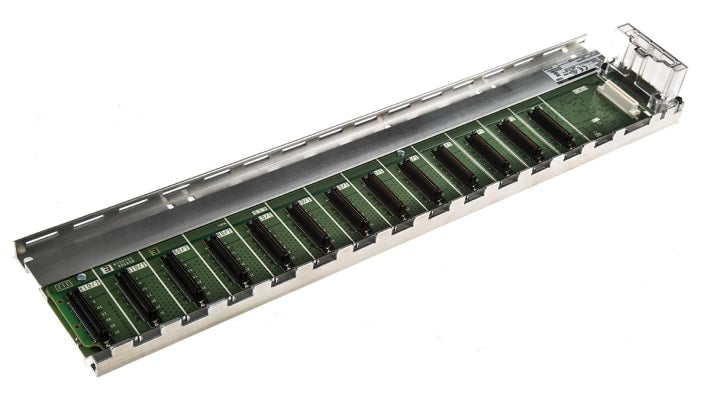 Mitsubishi Electric Q312B-E, unità base per montaggio su guida DIN, compatibile con moduli MELSEC Q, temperatura max +55°C.