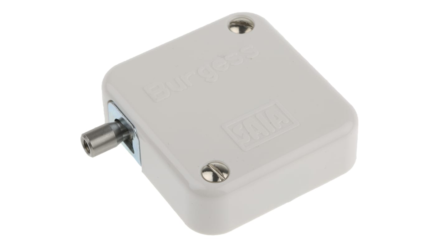 Saia-Burgess 19216, interruttore a pulsante interblocco porta a stantuffo, montaggio superficiale, contatto SP-CO, protezione IP40.