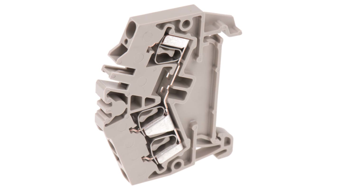 Morsettiera passante Weidmüller 1706010000 Beige, 24A, Wemid, compatibile con fili 26-12 AWG, resistente a sovratensioni fino a 8 kV. Ideale per sistemi di controllo dell'illuminazione, gestione dell'energia e telecomunicazioni.