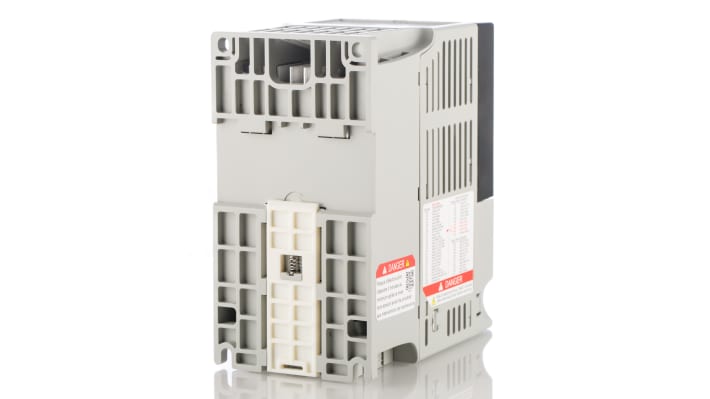 Inverter trifase Allen Bradley 22B-D2P3N104, potenza 0,75 kW, 400 V, interfaccia Ethernet, dimensioni 180x100x136 mm.