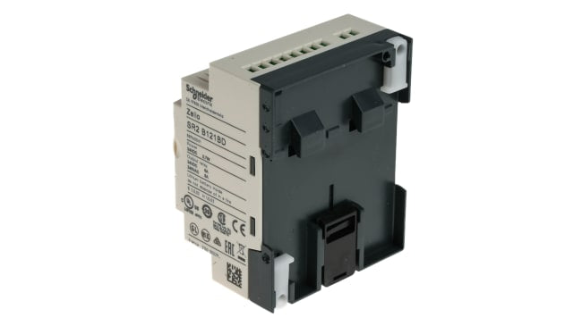 Modulo logico Schneider Electric SR2B121BD Zelio Logic, 12 ingressi - 4 uscite, 24V cc, guida DIN - Automazione industriale, illuminazione, HVAC.