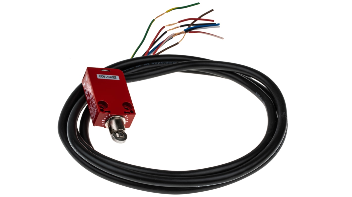 Interruttore di interblocco Telemecanique Sensors XCSM3902L2, attuatore a pistone, grado di protezione IP67/IP68, custodia metallica.